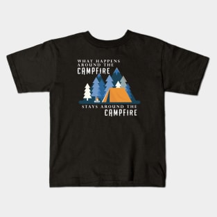 Vacation Camping Campfire Kids T-Shirt